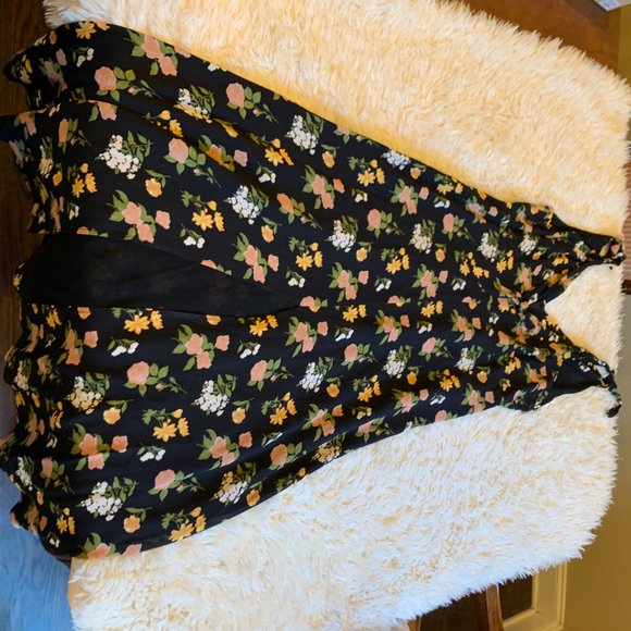 Reformation Pink and Black Ruffled Wrap Maxi Dress - Picture 9 of 11